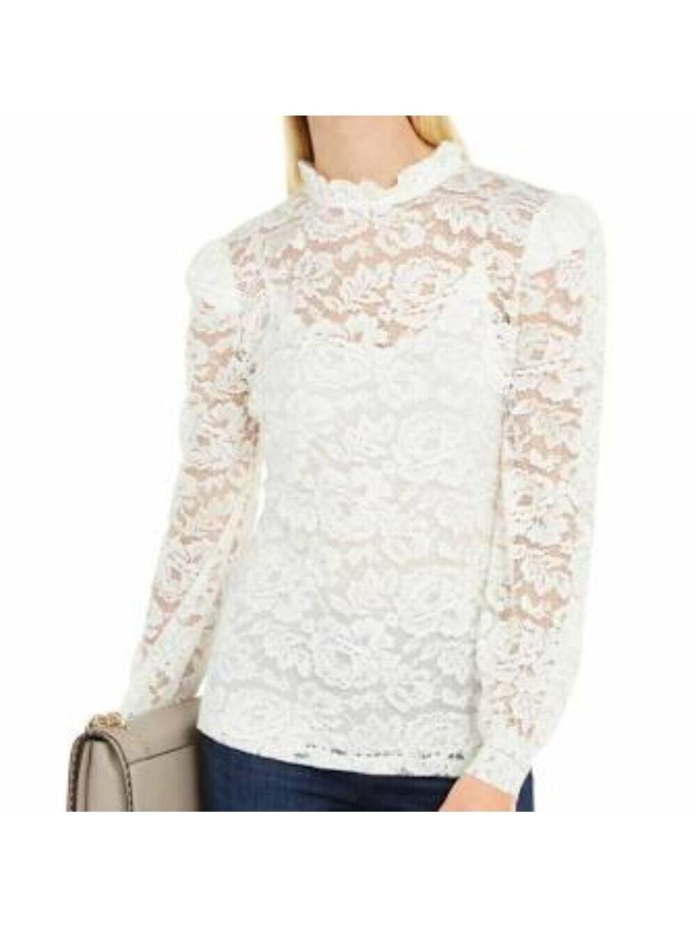 INC International Concepts Lace Blouson ToP